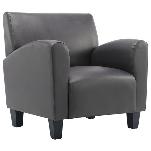 Fauteuil Chaise Siège Lounge Design Club Sofa Salon Gris Similicuir 1102207/3