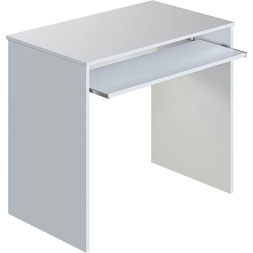 Bureau D'ordinateur Avec Plateau Amovible Coloris Blanc Artic - Hauteur 79 X Longueur 90 X Profondeur 54