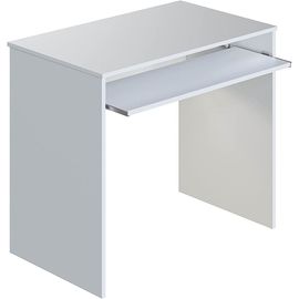 Bureau D'ordinateur Avec Plateau Amovible Coloris Blanc Artic - Hauteur 79 X Longueur 90 X Profondeur 54