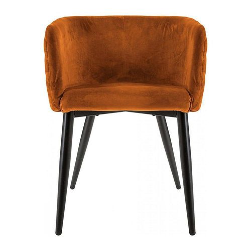 Fauteuil Dîner Velours Marlo Ambre