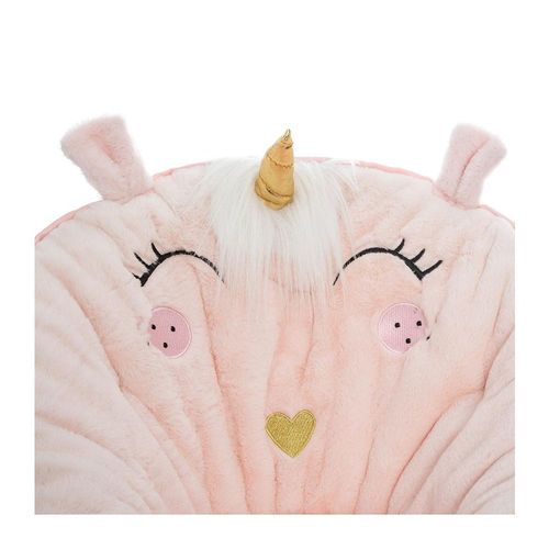 Fauteuil Pour Enfant En Tissu Licorne Rose Clair H 50 Cm