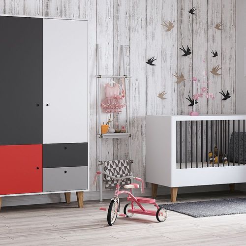 Armoire 2 Portes Vox Concept - Rouge