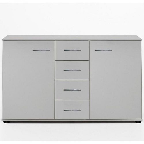 Buffet Caramella 4 Tiroirs 2 Portes Blanc Mat