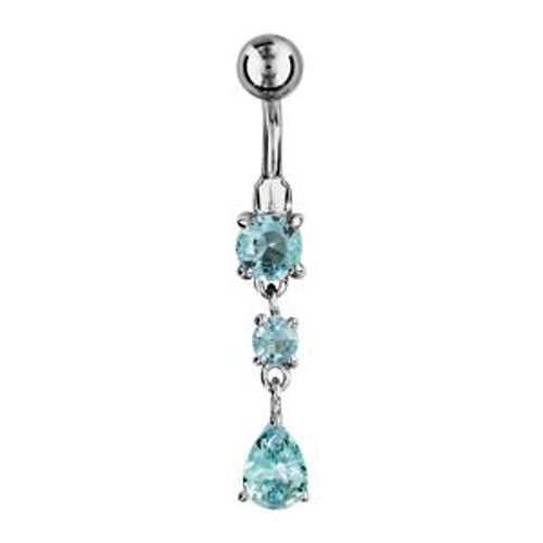 Piercing Nombril Pierres Bleu