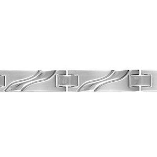 Bracelet Acier Fin Motif Ondulation