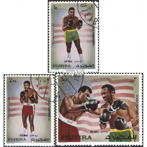 Fujeira 689a-691a Oblitéré 1971 Box-Wm: Frazier Et Ali