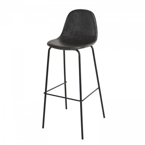 Lot De 2 Tabourets De Bar John Noir Hauteur D'assise 80cm - Augustin