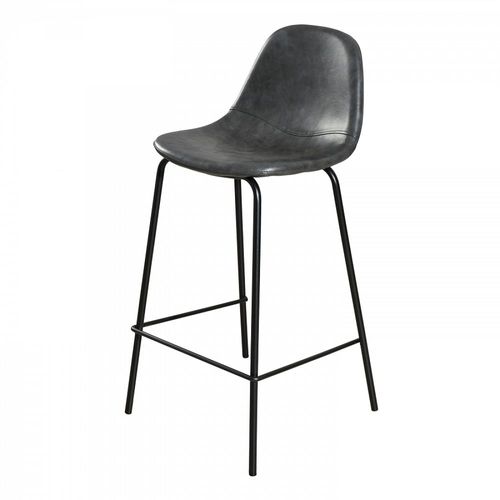 Lot De 2 Tabourets De Bar John Noirs Hauteur D'assise 65cm - Augustin