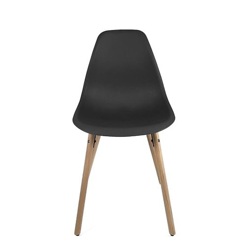 Lot De 4 Chaises Scandinaves De Cuisine Pieds Bois Ova (Noir)