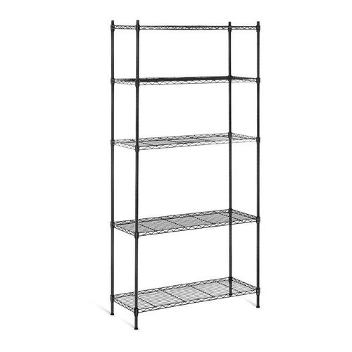 Étagère Métallique Professionnel Noire 35 X 90 X 180 Cm 150 Kg 14_0001538