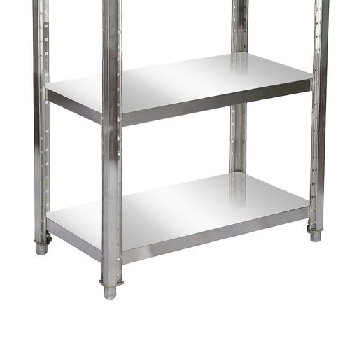 Étagères En Acier Affiné 4 Surfaces De Rangement Meuble Cuisine Acier Inoxydable 155 Cm 16_0000505