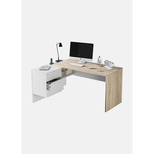 Bureau Réversible Avec Commode 3 Tiroirs