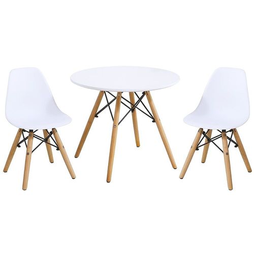 Ensemble De Table Et Chaises Pour Enfants De 3 À 12 Ans Style Scandinave Blanc