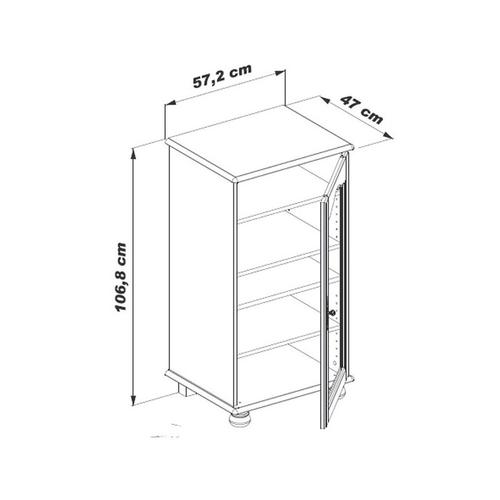 Rack Hifi Chêne Rustique Dessus Relevable