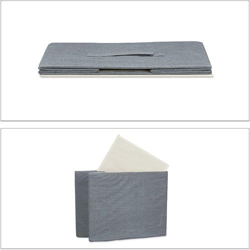 Étagère Avec Tiroirs Tissu 76 Cm Gris 13_0002581_2