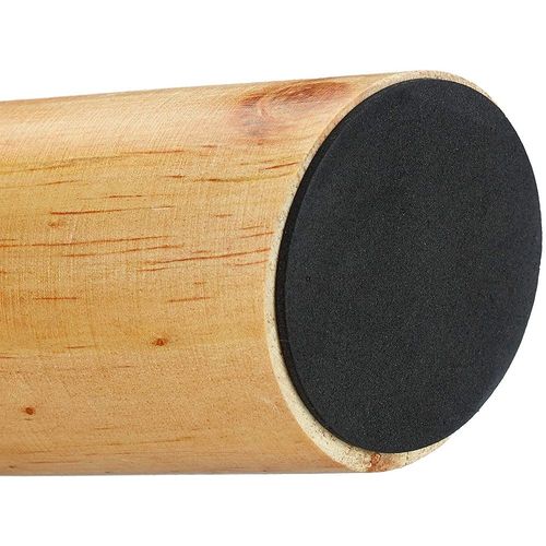 Tabouret Rond 4 Pieds Bois Et Similicuir Noir 13_0002818_2