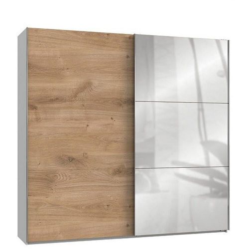 Armoire Coulissante Lisbeth 1 Porte Chêne 1 Miroir 250 X 236 Cm Ht