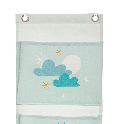 Rangement Enfant 3 Pochettes Bleu