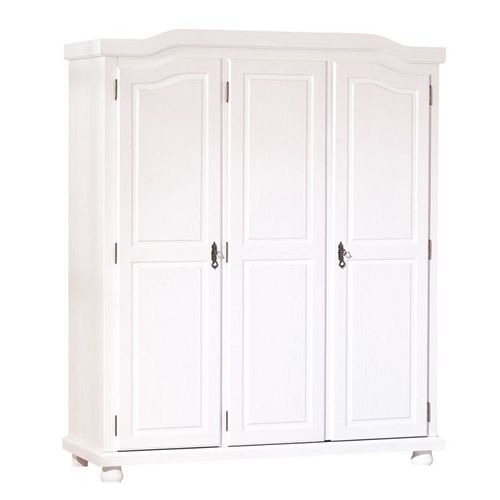 Armoire En Bois 3 Portes "Cardaillac" 150cm Blanc