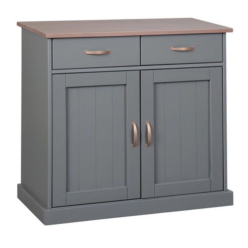 Buffet 2 Portes & 2 Tiroirs "Zernan" 90cm Gris