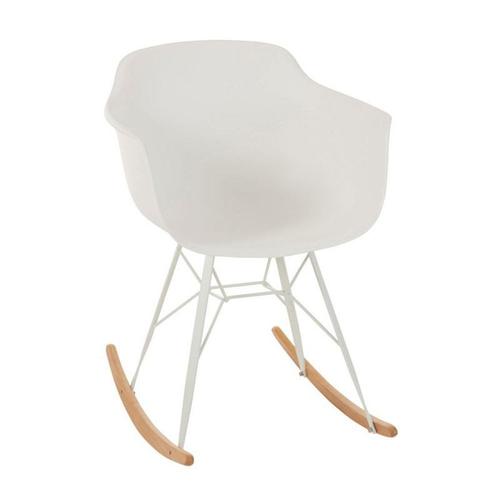 Chaise À Bascule Design "Willy" 79cm Blanc