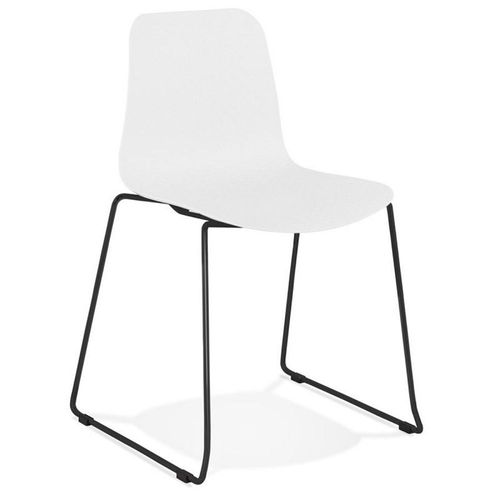 Chaise Design "Mandreo" 82cm Blanc & Noir