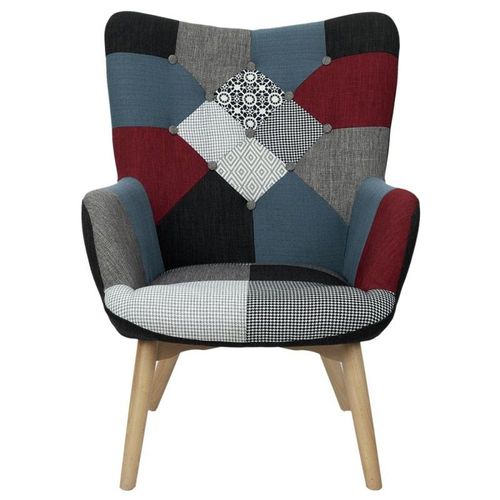 Fauteuil Design Patchwork "Milano" 99cm Multicolore