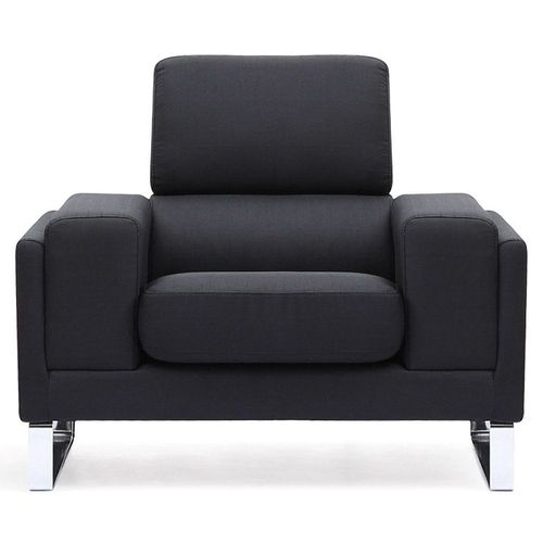 Fauteuil En Tissu "Ezekiel" 104cm Noir