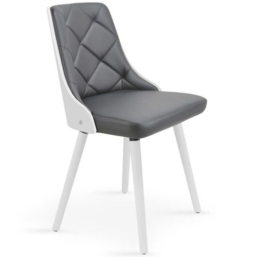 Lot De 2 Chaises Scandinave "Cargo" 79cm Gris & Blanc