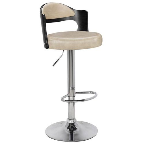Lot De 2 Tabourets De Bar "Omina" 90-110cm Crème