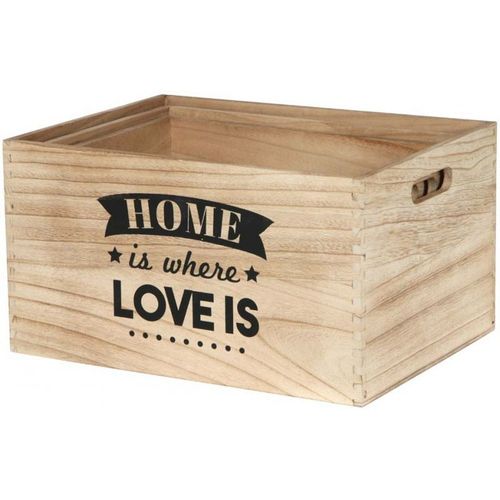 Lot De 3 Cagettes Déco "Home Place" 40cm Naturel