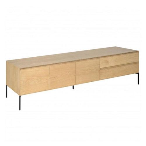 Meuble Tv 3 Portes & 2 Tiroirs "Tilo" 220cm Chêne
