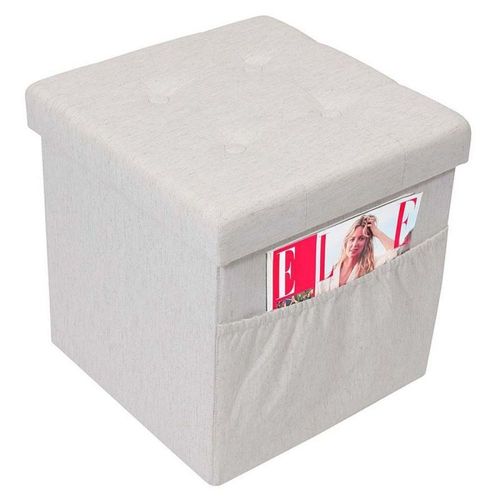 Pouf & Coffre De Rangement "Pliable" 38cm Beige