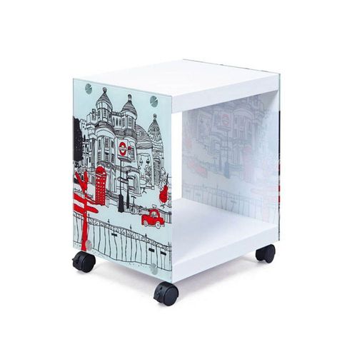Table D'appoint Design "Bristol" 46cm Blanc