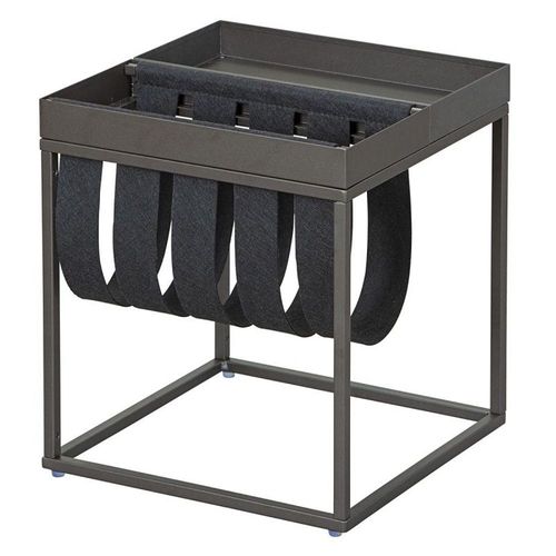 Table D'appoint Design "Porte-Magazine" 40cm Gris