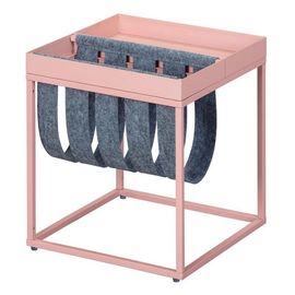 Table D'appoint Design "Porte-Magazine" 40cm Rose