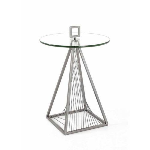 Table D'appoint Design Ronde "Vnik" 57cm Gris