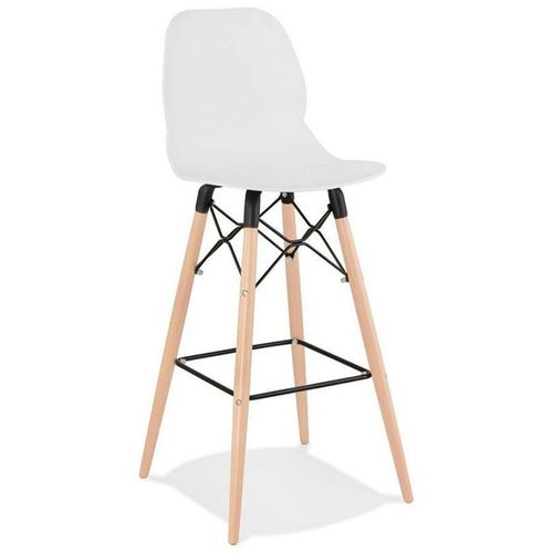 Tabouret De Bar Design "Carno" 111cm Blanc