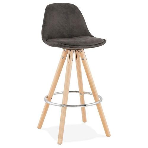 Tabouret De Bar Scandinave "Miro" 87cm Gris & Naturel