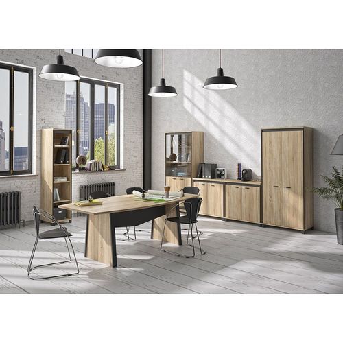 Armoire 2 Portes Vitrees 2 Portes Pleines Mambo Made In France
