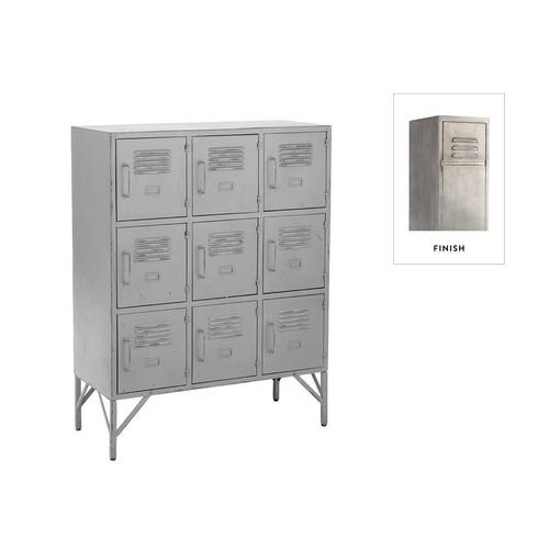 Armoire 9 Portes Metal Argent