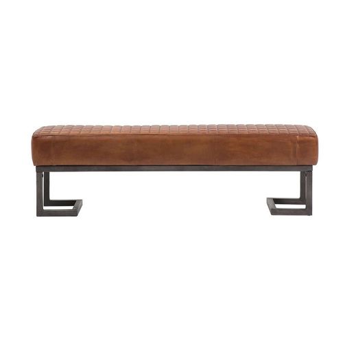 Banc D'entrée En Cuir Brun Jamy