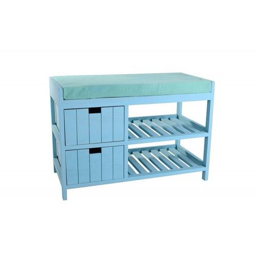 Banc Enfant Bois Seuni 2 Tiroirs Bleu Atmosphera - Bleu