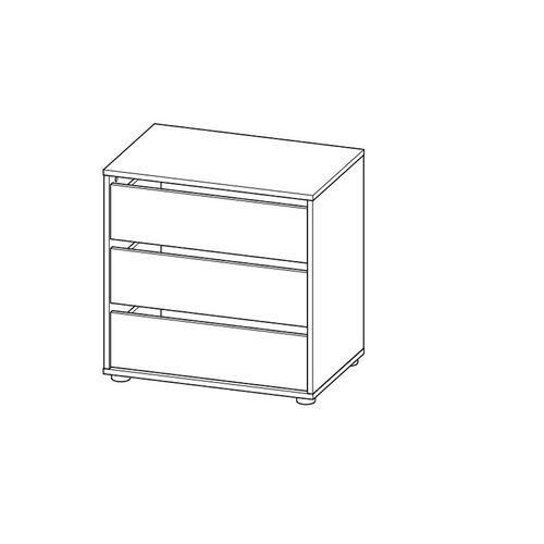 Bloc Rangement Tyblok 3 Tiroirs H 58 Cm - Blanc