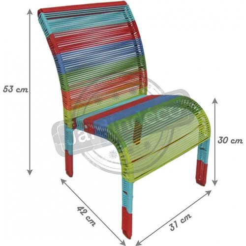 Chaise Enfant En Polyrésine Multicolore