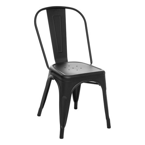 Chaise Métal Vintage Niko Noir Atmosphera - Noir