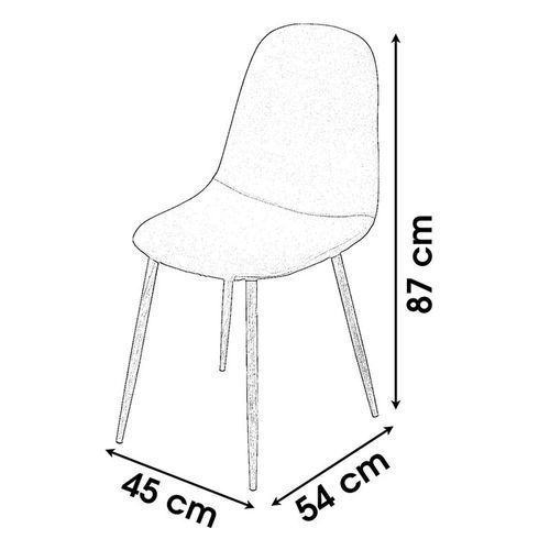 Chaise Scandinave Oslo En Tissu Taupe - Taupe
