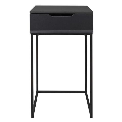 Console Design Effet Bois Abbott - L. 45 X H. 77 Cm - Noir