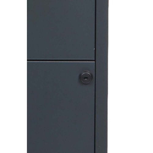 Colonne De Rangement Basse En Acier 2 Tiroirs Anthracite
