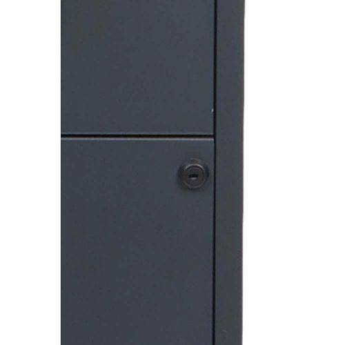 Colonne De Rangement Basse En Acier 3 Tiroirs Anthracite